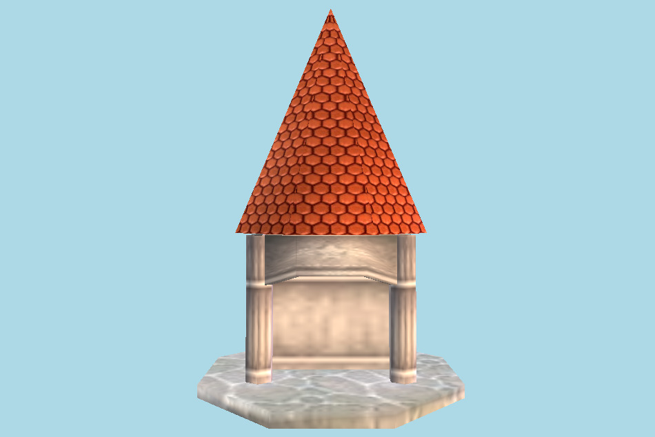 Mario Party Castle Roof 3d model